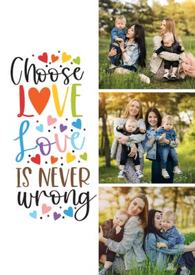 Choose Love Collage Folded Card, 5x7