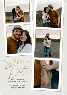 Save Date Modern Filmstrip Photo Card, 5x7