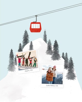 Ski Daze Floating Frame, 11x14