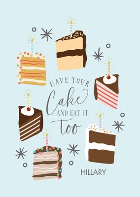 Cake and Eat It Too Folded Card, 5x7