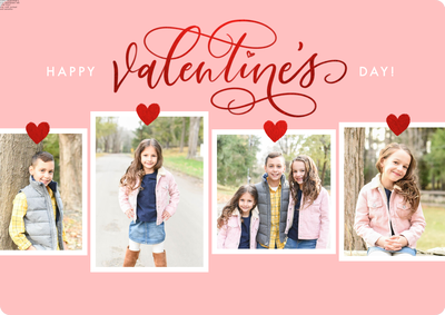 Valentine Swirls Photo Card, 5x7