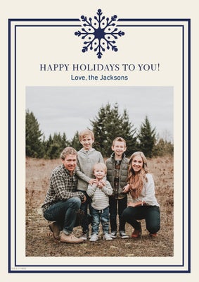 Classic Winter Letterhead Photo Card, 5x7