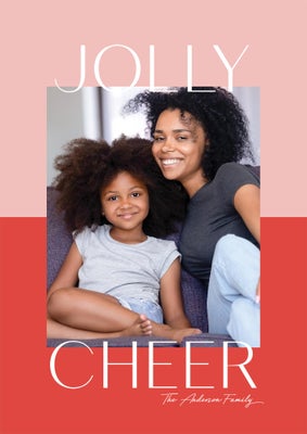 Color Block Jolly Photo Card, 5x7