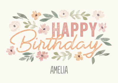 Floral Cheer Folded Card, 5x7