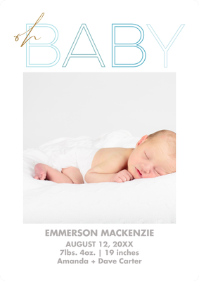Oh Baby Photo Card, 5x7