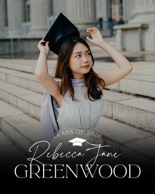Portrait Grad 2026 Simple Poster Prints