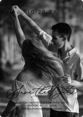 Save Date Scripted Photo Card, 5x7