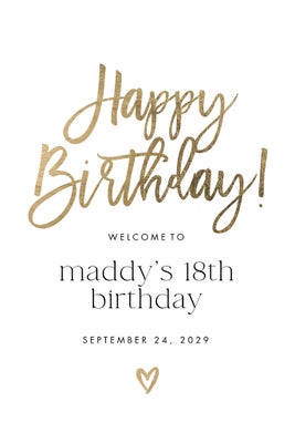 Portrait Birthday Heart Poster Prints