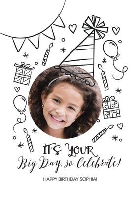 Big Day Celebration Folded Card, 5x7