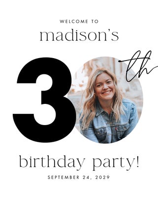 Portrait Birthday 30 Board Prints