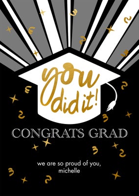 You Did It! Folded Card, 5x7