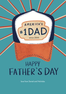 Trucker Hat Dad Folded Card, 5x7