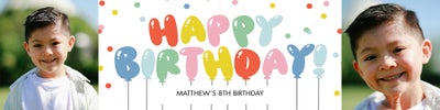 Celebrate Birthday Happy Balloons Vinyl Banners