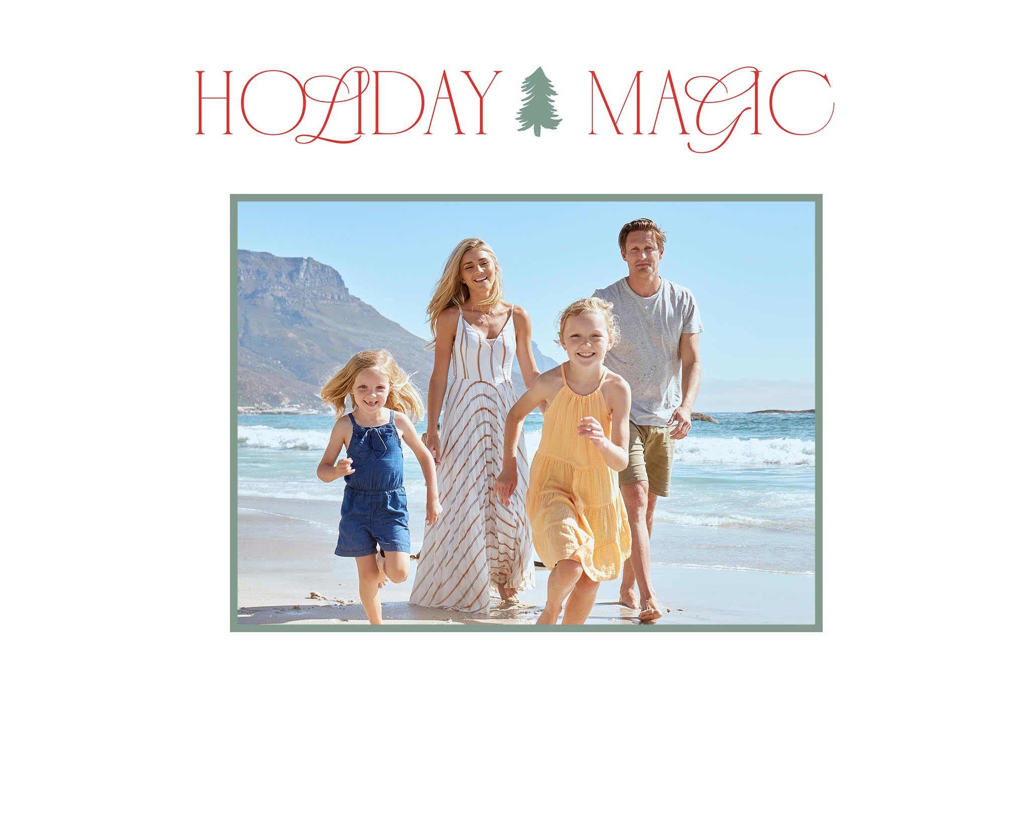 Holiday Magic Double Sided Photo Book in White, 8.5x11, Horizontal