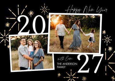 New Year 2027 Snapshots Photo Card, 5x7