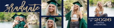 Celebrate Graduate Script 2026 Vinyl Banners