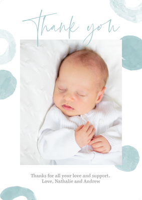 Watercolor Introduction Photo Card, 5x7