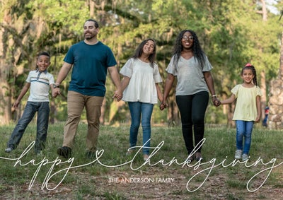 Thanksgiving Heart Photo Card, 5x7