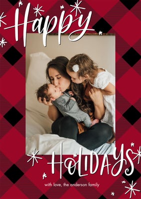 Holiday Letters Colorful Photo Card, 5x7