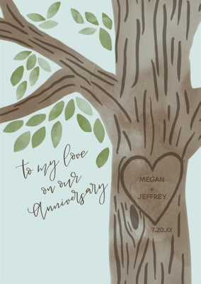 My One True Love Folded Card, 5x7