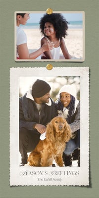 Pinned Photo Greetings by MegTed Photo Card, Square, 4x8