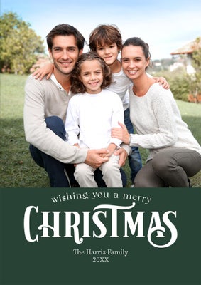 Classic Holiday Elegance Photo Card, 5x7