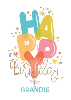 Balloon Happy Folded Card, 5x7
