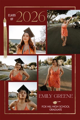 Portrait Grad 2026 Split Frame Poster Prints