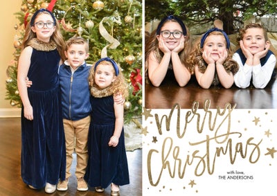Christmas Simple Stars Photo Card, 5x7