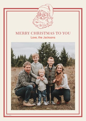 Classic Santa Letterhead Photo Card, 5x7