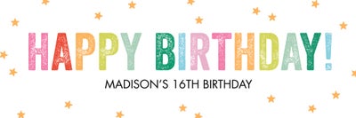 Celebrate Birthday Star Confetti Vinyl Banners