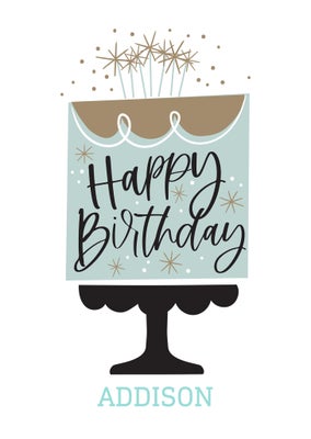 Birthday Sparklers Folded Card, 5x7