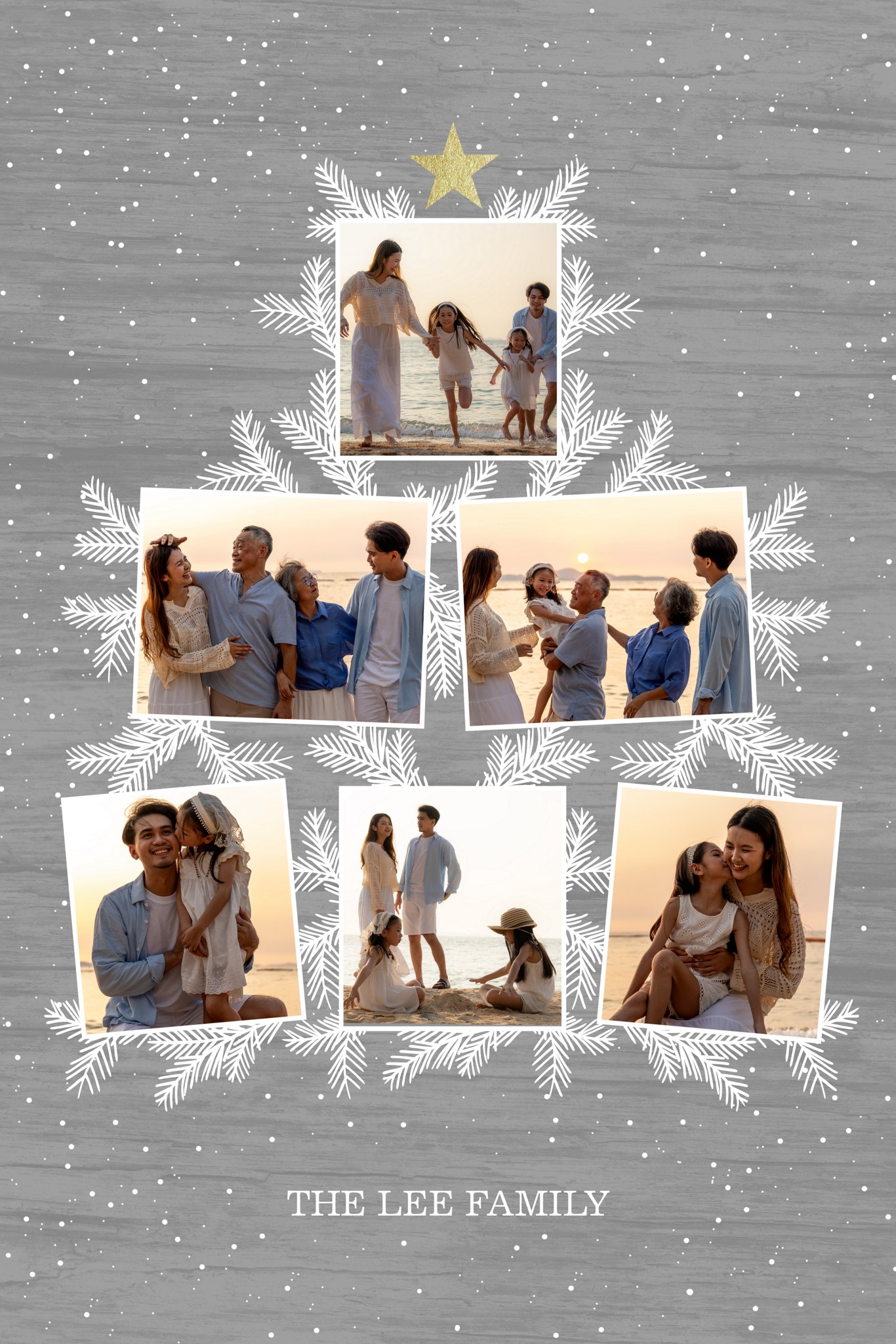 Poster Prints 24x36 Rustic Winterland Customizable in Grey, Vertical