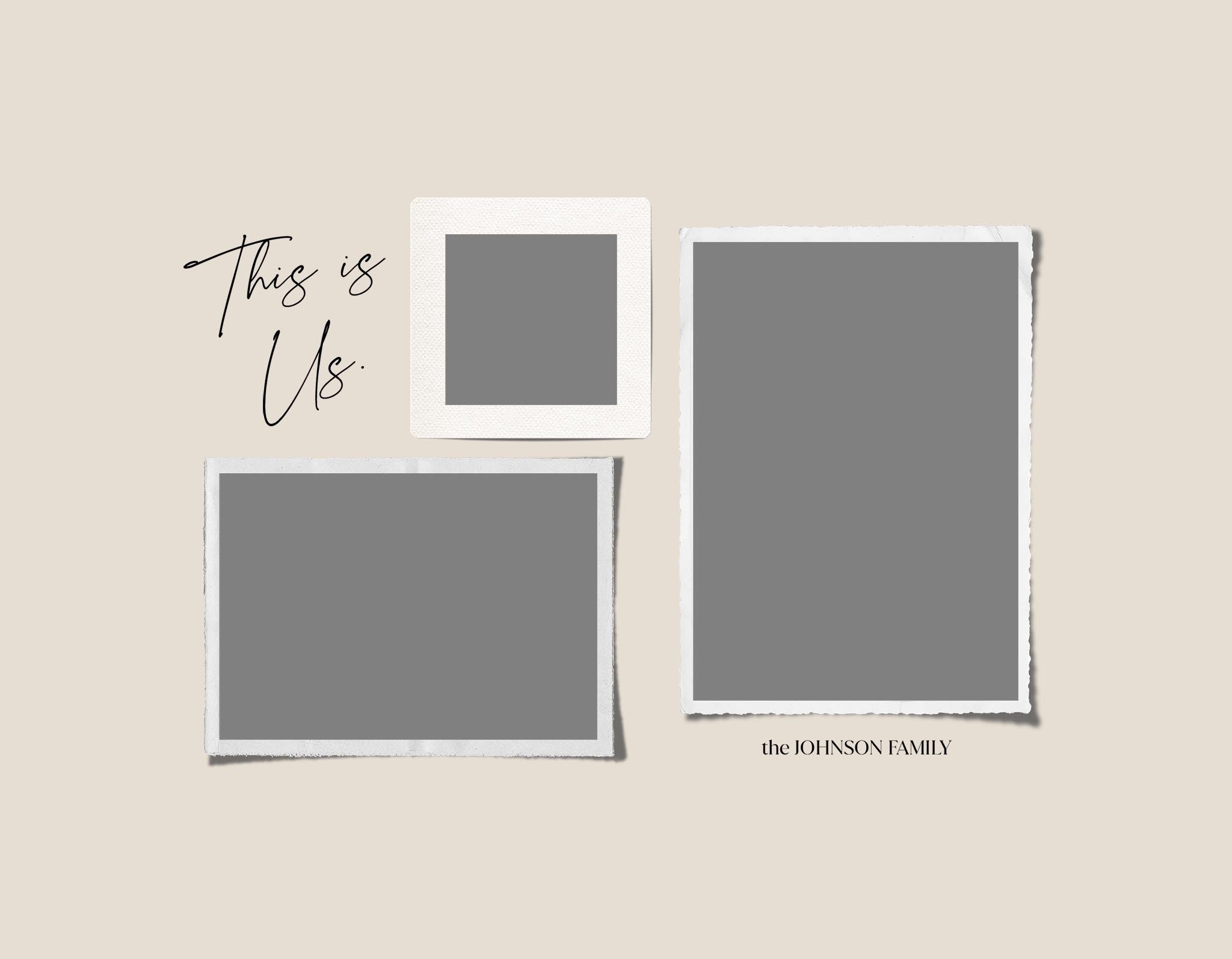Canvas Prints 5x7 This Is Us Photo Collage Customizable in Beige, Horizontal