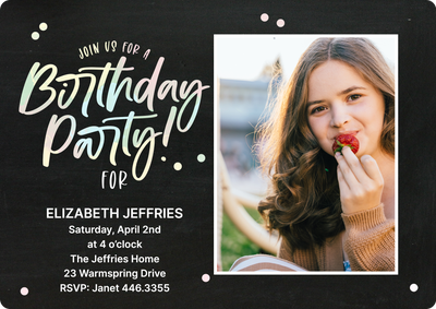 Modern Snapshot Photo Card, 5x7