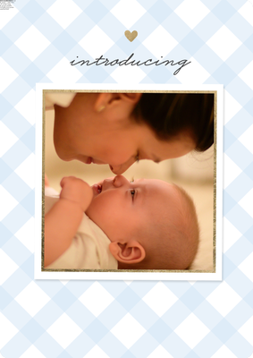 Baby Classic Plaid Photo Card, 5x7