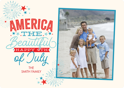 America the Beautiful Portrait Photo Card, 5x7