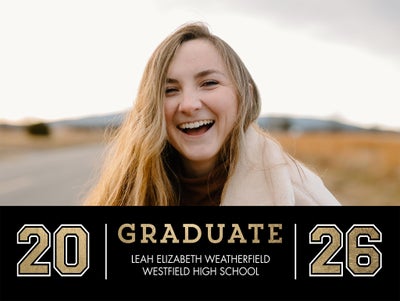 Simple Grad 2026 Memories Yard Sign, Double Sided