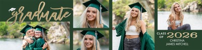 Celebrate Graduate Script 2026 Vinyl Banners
