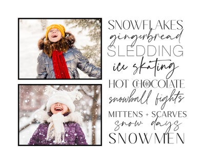 Winter Favorites Bamboo Panel, 8x10