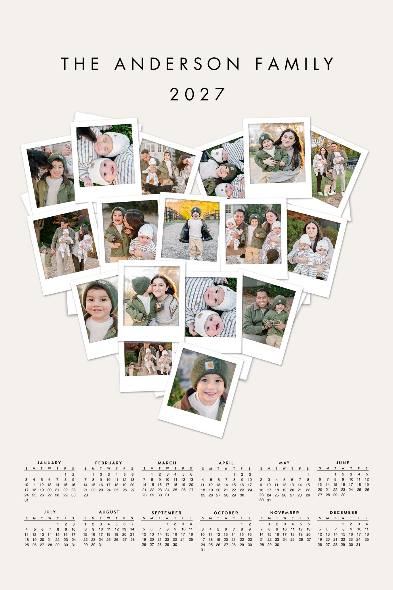 Portrait 2027 Heart Snaps Poster Print in White, 20x30, Portrait