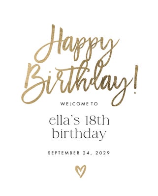 Portrait Birthday Heart Board Prints