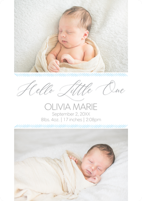 Hello Little One Photo Card, 5x7