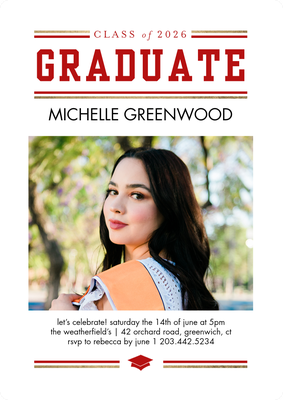 Grad 2026 Bold Photo Card, 5x7