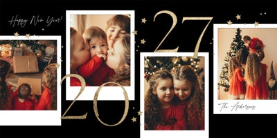 New Year Snapshots 2027 Photo Card, Square, 4x8