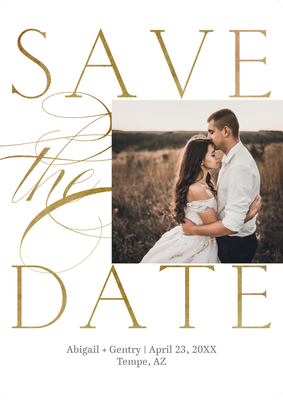 Elegant Type Photo Card, 5x7