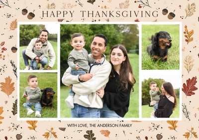 Thanksgiving Leaves Photo Card, 5x7