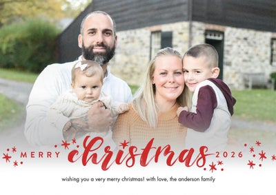 Christmas 2026 Stars Photo Card, 5x7