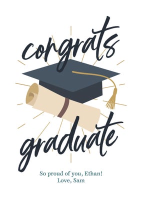 Classy Chic Graduate Folded Card, 5x7