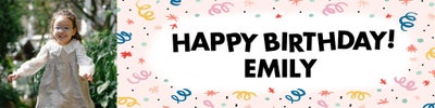 Celebrate Birthday Swirls Banners